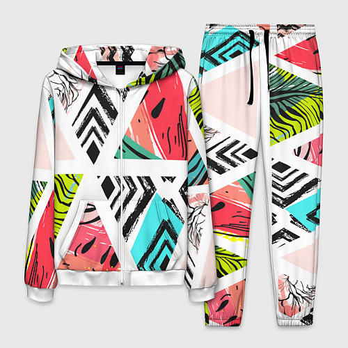 Мужской костюм Тропическое ассорти / 3D-Белый – фото 1