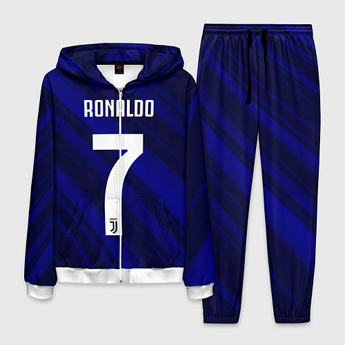 Мужской костюм Ronaldo 7: Blue Sport / 3D-Белый – фото 1