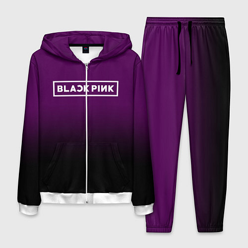 Мужской костюм Black Pink: Violet Gradient / 3D-Белый – фото 1