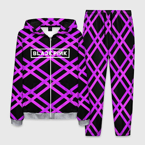 Мужской костюм Black Pink: Neon Lines / 3D-Меланж – фото 1