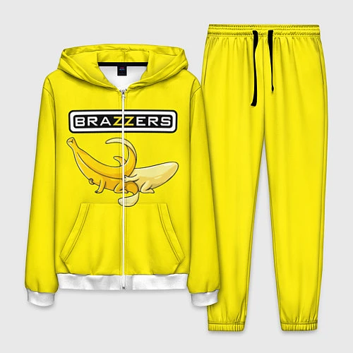 Мужской костюм Brazzers: Yellow Banana / 3D-Белый – фото 1