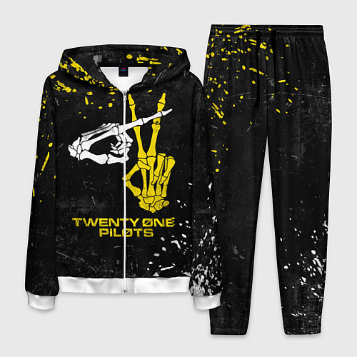 Мужской костюм TOP: Skeleton Clique / 3D-Белый – фото 1