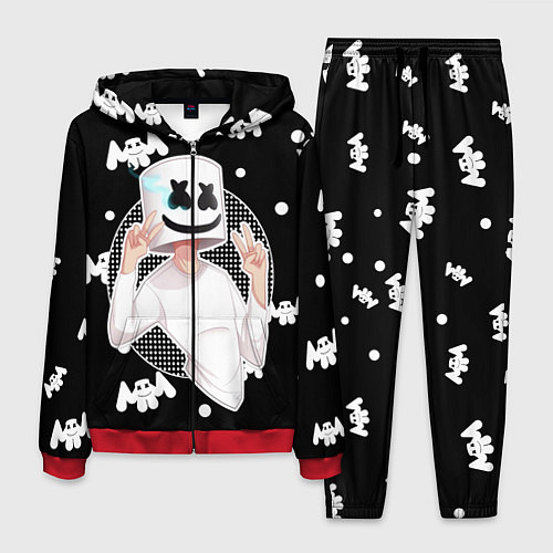 Мужской костюм Marshmello: Black Gang / 3D-Красный – фото 1