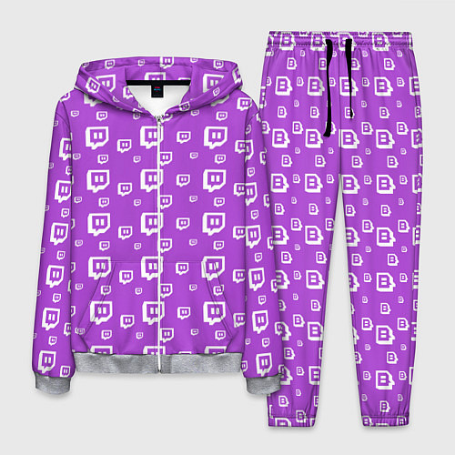 Мужской костюм Twitch: Violet Pattern / 3D-Меланж – фото 1