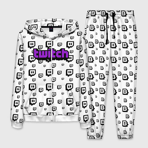 Мужской костюм Twitch Online / 3D-Белый – фото 1