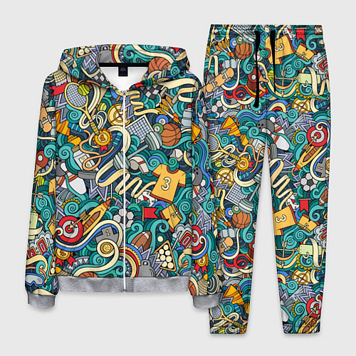 Мужской костюм Спортивный коллаж / 3D-Меланж – фото 1