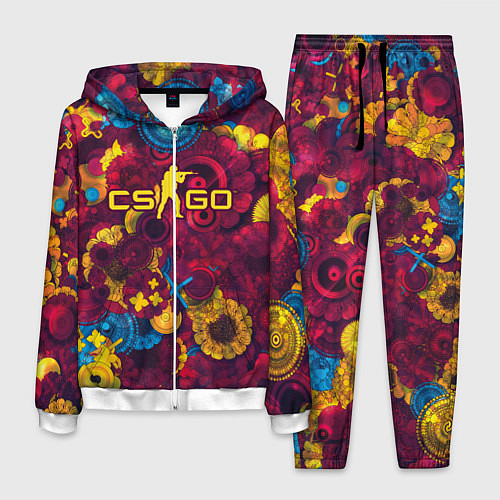 Мужской костюм CS GO Абстракция / 3D-Белый – фото 1