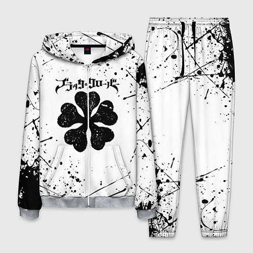 Мужской костюм ЧЁРНЫЙ КЛЕВЕР / 3D-Меланж – фото 1