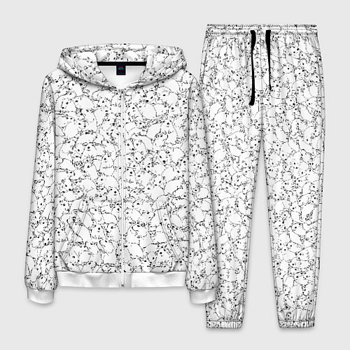 Мужской костюм Белые мыши / 3D-Белый – фото 1