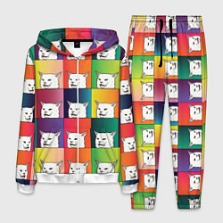 Костюм мужской Woman Yelling at Cat, цвет: 3D-белый