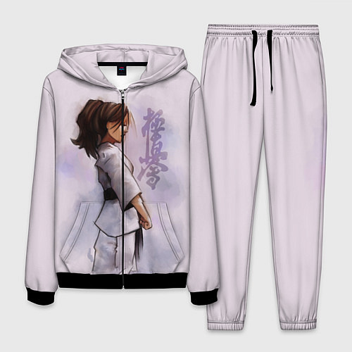 Мужской костюм Кёкусинкай девушка / 3D-Черный – фото 1