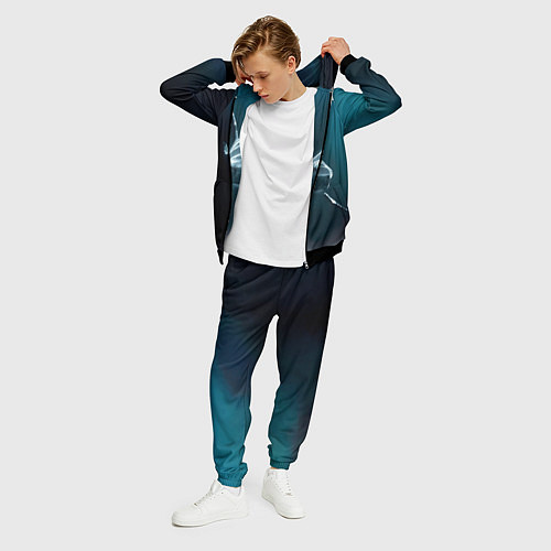 Мужской костюм Акула / 3D-Черный – фото 3