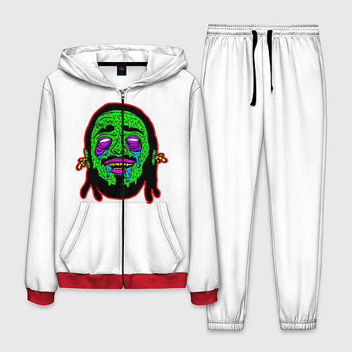 Мужской костюм Post Malone / 3D-Красный – фото 1