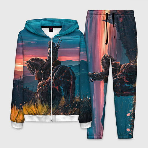 Мужской костюм The Witcher / 3D-Белый – фото 1