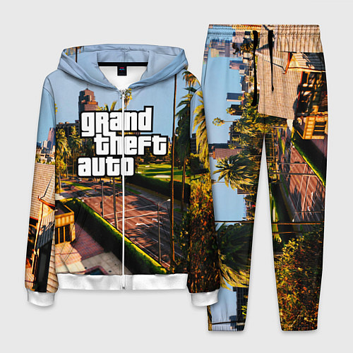 Мужской костюм Grand Theft Auto / 3D-Белый – фото 1