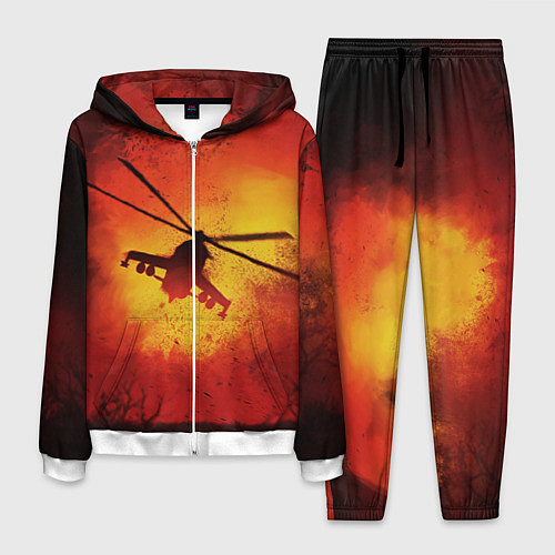 Мужской костюм Military helicopter / 3D-Белый – фото 1