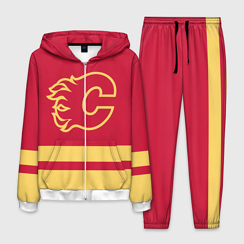 Мужской костюм Калгари Флэймз / 3D-Белый – фото 1