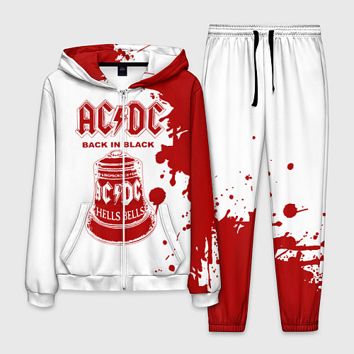 Мужской костюм ACDC Back in Black / 3D-Белый – фото 1