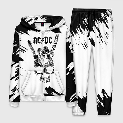 Мужской костюм ACDC / 3D-Белый – фото 1