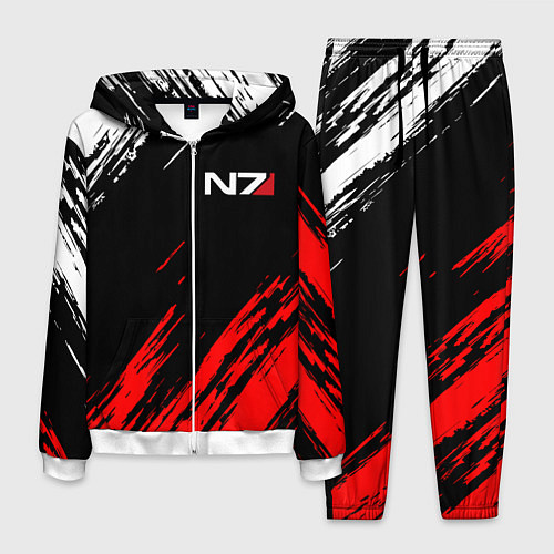 Мужской костюм MASS EFFECT N7 / 3D-Белый – фото 1