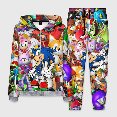 Мужской костюм Sonic ПЕРСОНАЖИ / 3D-Меланж – фото 1
