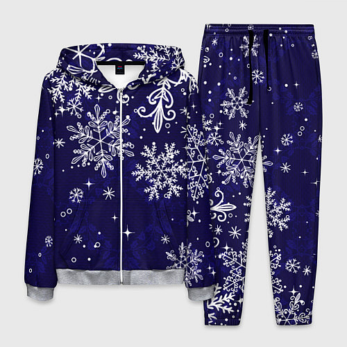 Мужской костюм Новогодние снежинки / 3D-Меланж – фото 1