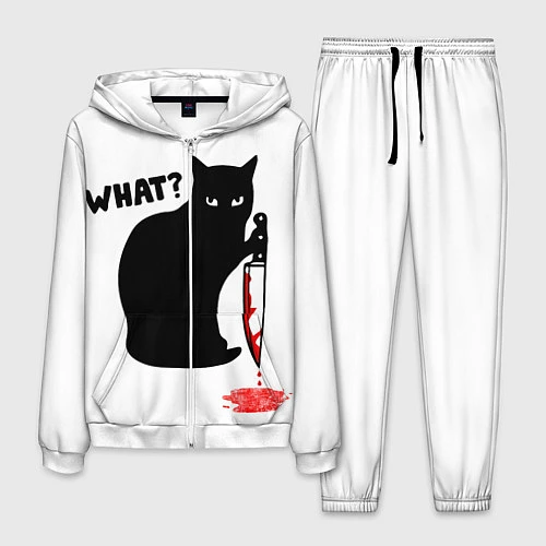 Мужской костюм What Cat / 3D-Белый – фото 1