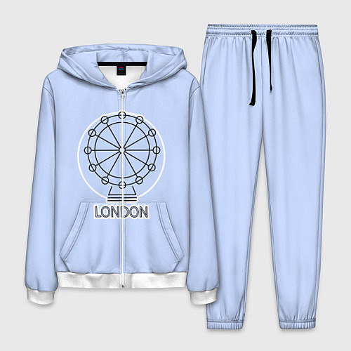 Мужской костюм Лондон London Eye / 3D-Белый – фото 1