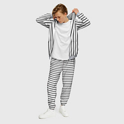 Костюм мужской Чёрные и белые полосы, цвет: 3D-меланж — фото 2