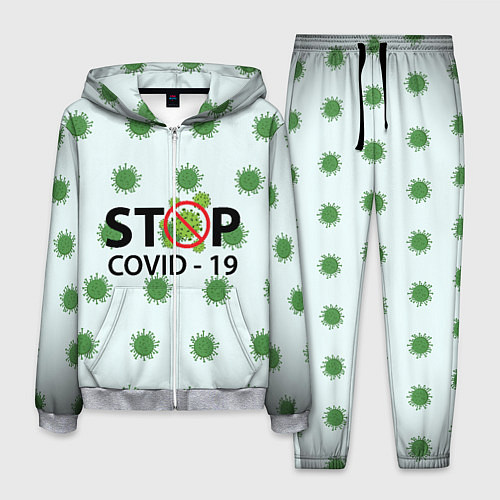 Мужской костюм Stop COVID / 3D-Меланж – фото 1