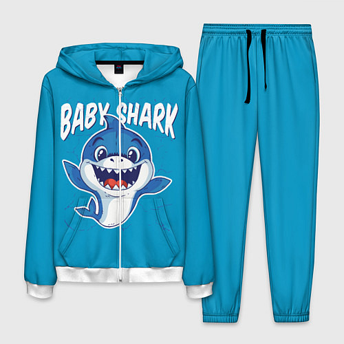 Мужской костюм Baby Shark / 3D-Белый – фото 1
