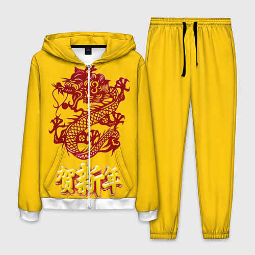 Мужской костюм Китайский новый год / 3D-Белый – фото 1