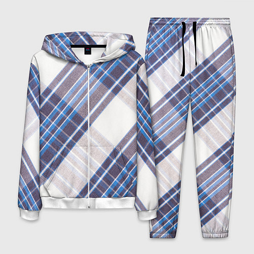 Мужской костюм Шотландка Z / 3D-Белый – фото 1