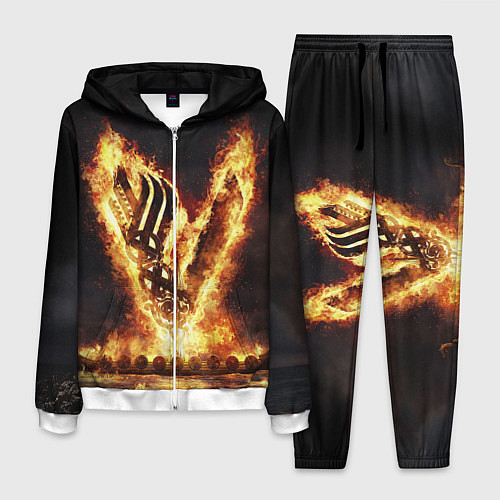 Мужской костюм ВИКИНГИ VIKINGS V / 3D-Белый – фото 1