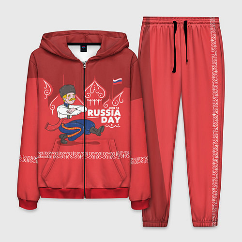 Мужской костюм День России / 3D-Красный – фото 1