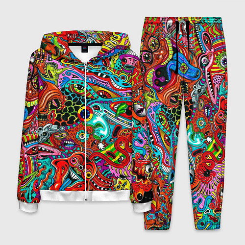 Мужской костюм Яркая абстракция bright abstraction / 3D-Белый – фото 1