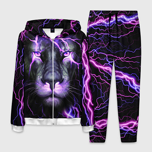 Мужской костюм НЕОНОВЫЙ ЛЕВ NEON LION / 3D-Белый – фото 1