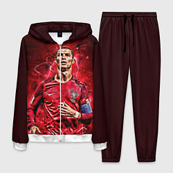 Костюм мужской Cristiano Ronaldo Portugal, цвет: 3D-белый