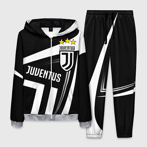 Мужской костюм JUVENTUS ЮВЕНТУС ПОЛОСЫ / 3D-Меланж – фото 1