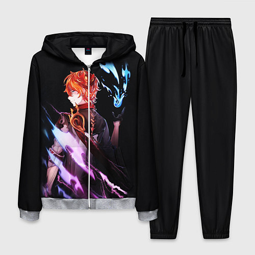 Мужской костюм ТАРТАЛЬЯ - GENSHIN IMPACT NEON / 3D-Меланж – фото 1