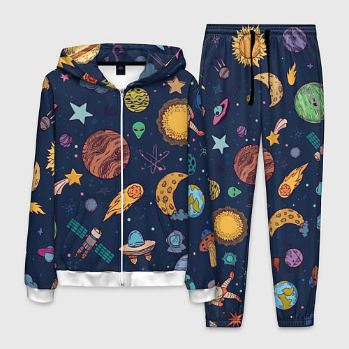 Мужской костюм Космический мир / 3D-Белый – фото 1