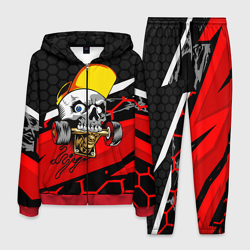 Мужской костюм Череп со скейтом / 3D-Красный – фото 1