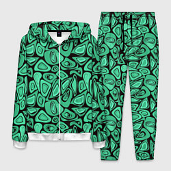 Мужской костюм Зеленый абстрактный узор