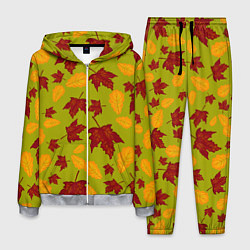 Костюм мужской Осенние листья клён и дуб, цвет: 3D-меланж