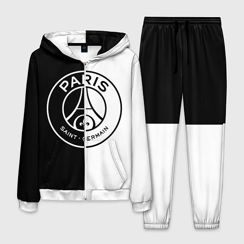 Мужской костюм ФК ПСЖ PSG BLACK & WHITE / 3D-Белый – фото 1