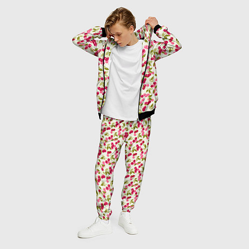 Мужской костюм Спелая вишня / 3D-Черный – фото 3