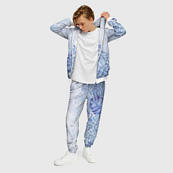 Костюм мужской Синие листья, цвет: 3D-белый — фото 2