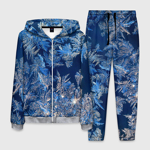 Мужской костюм Снежинки макро snowflakes macro / 3D-Меланж – фото 1