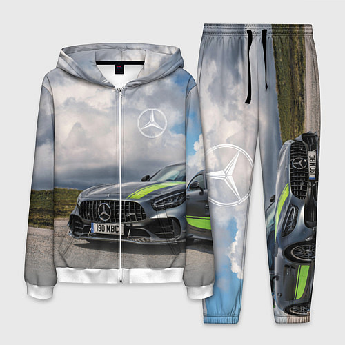 Мужской костюм Mercedes V8 Biturbo Racing Team AMG / 3D-Белый – фото 1