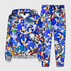 Костюм мужской SONIC СИНИЙ ЁЖ СОНИК, цвет: 3D-меланж